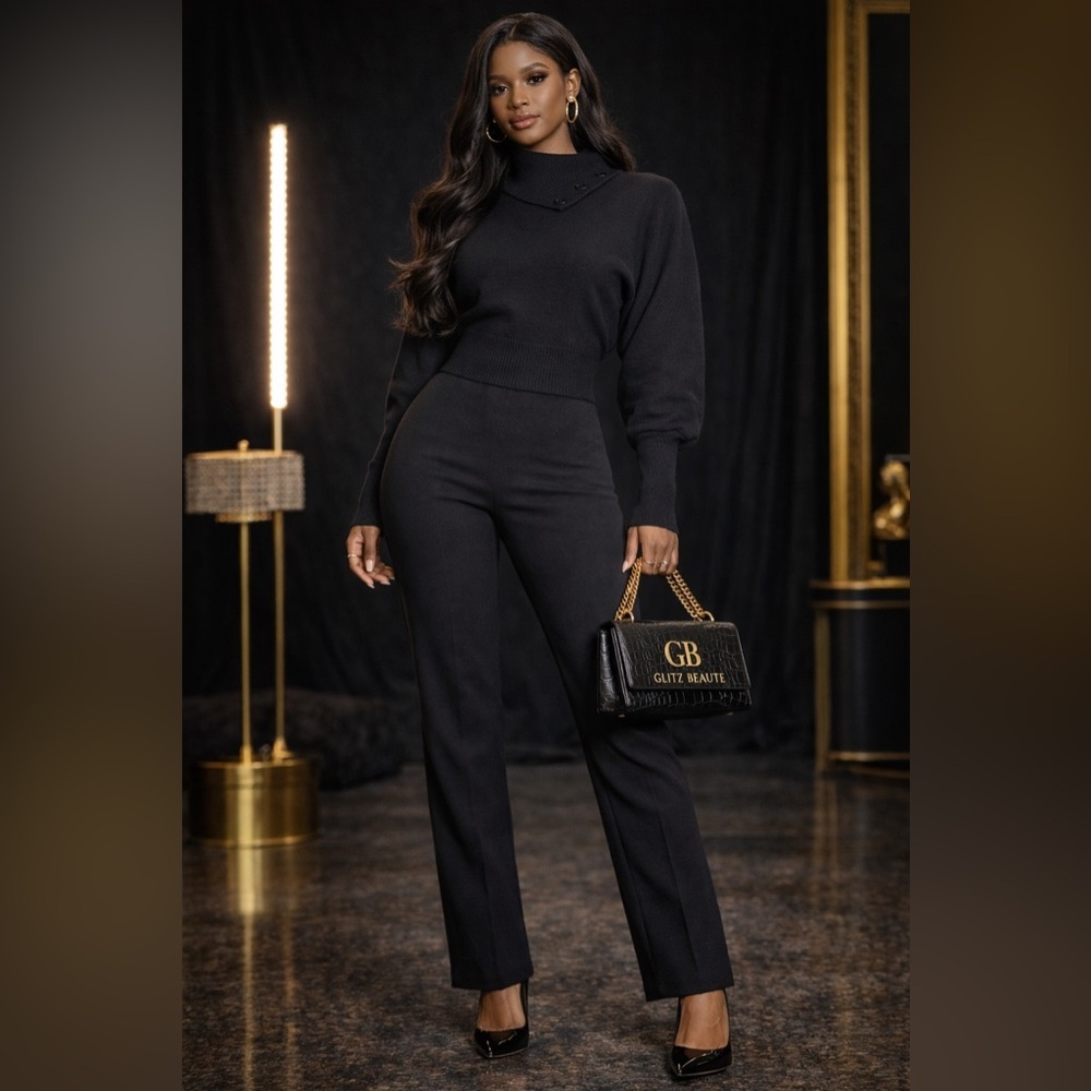 Glitz Beaute “Midnight Luxe” Two-Piece Set 👑